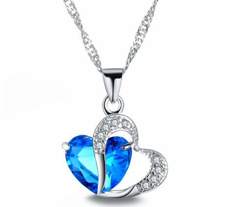 Hjertesmykke Krystall - Flere Farger