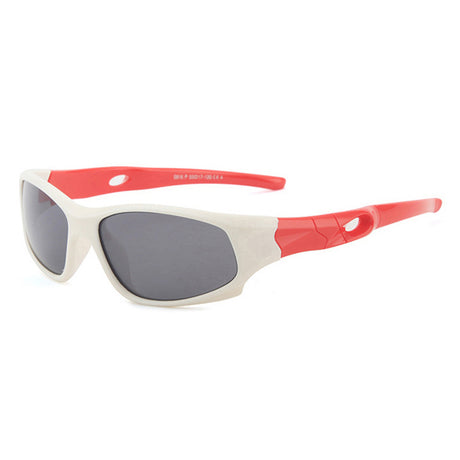 Polarized Sports Glasses Junior Unisex - White&amp;Red