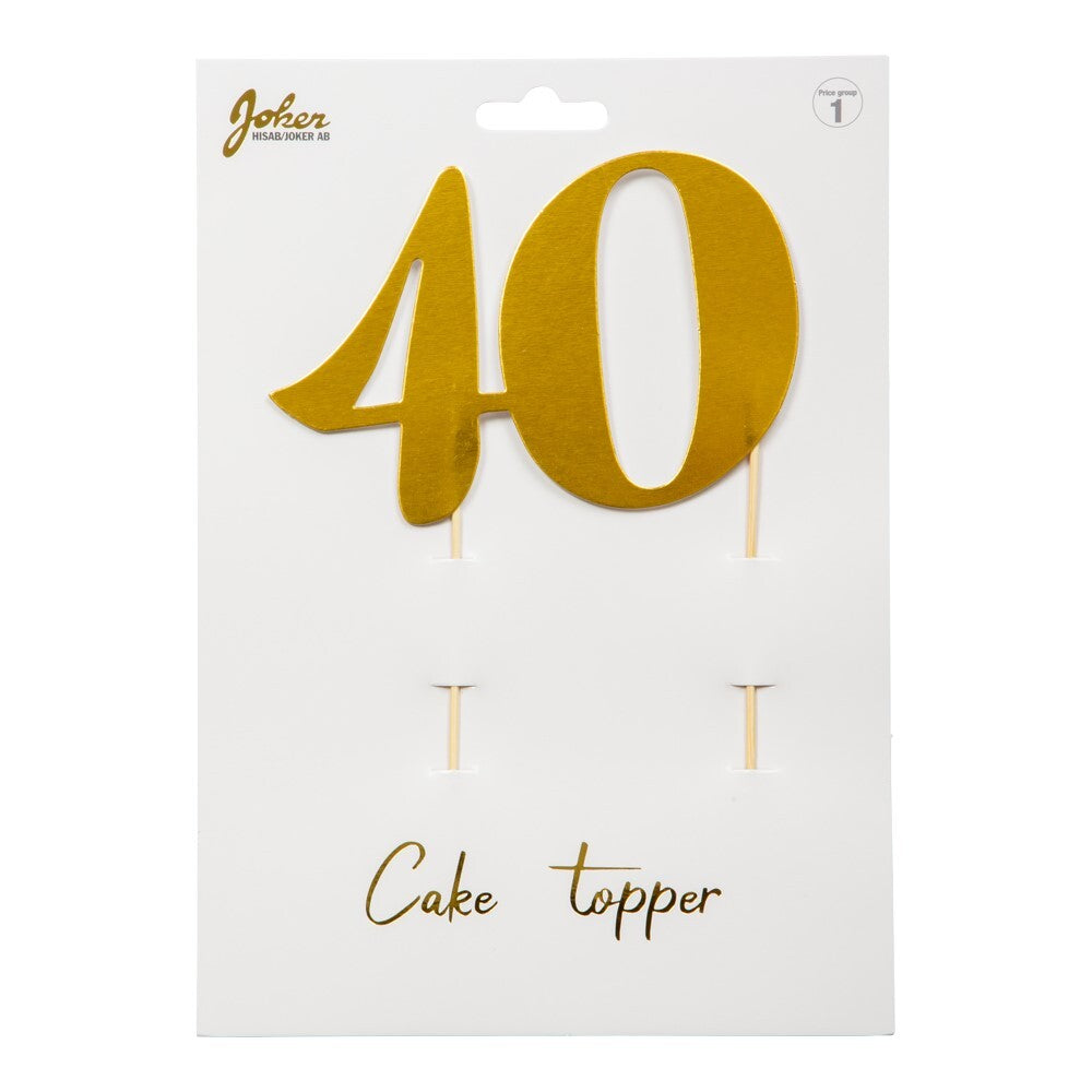 Cake Decoration Numbers Gold