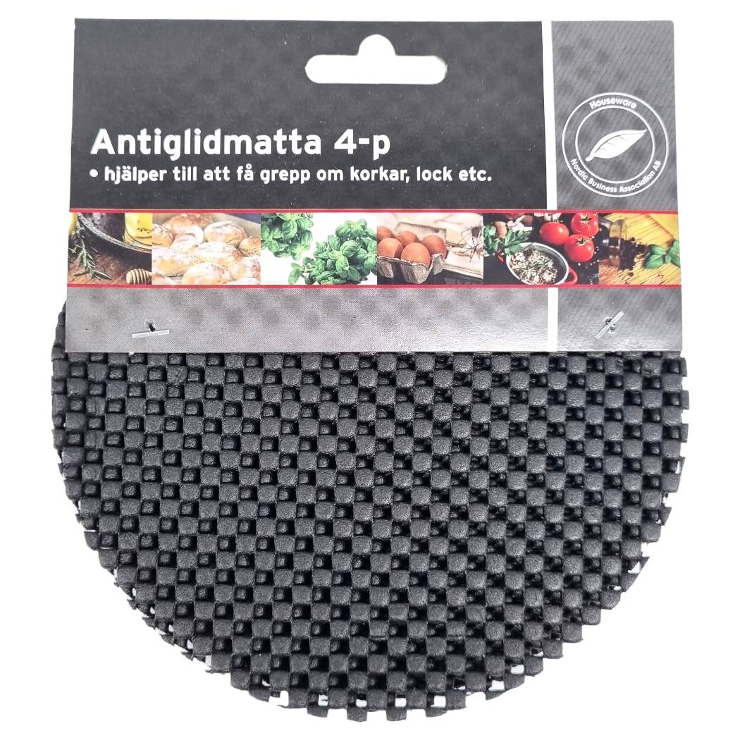 Anti-slip mat Round 4pk 14cm