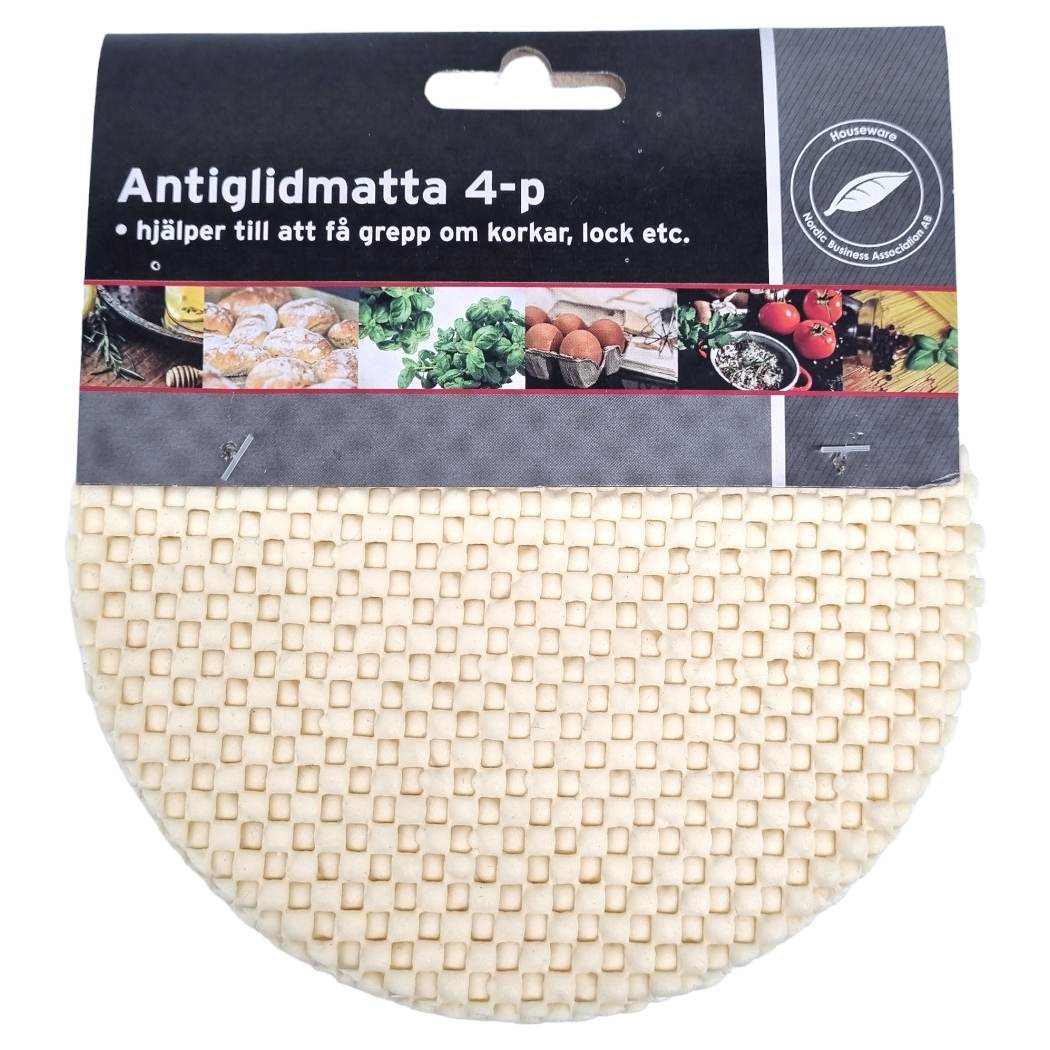 Anti-slip mat Round 4pk 14cm