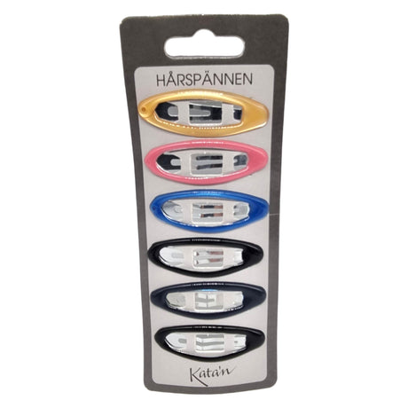 Hårspenne 6pk - Fargemiks