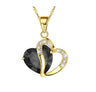 Heart Necklace Crystal Gold | Multiple Colors