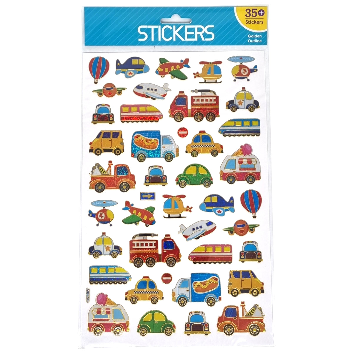 Stickers Vehicles Shiny 35pcs