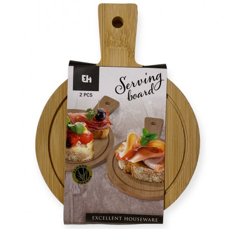 Serving pieces Bamboo 2pk | Excellent Houseware
