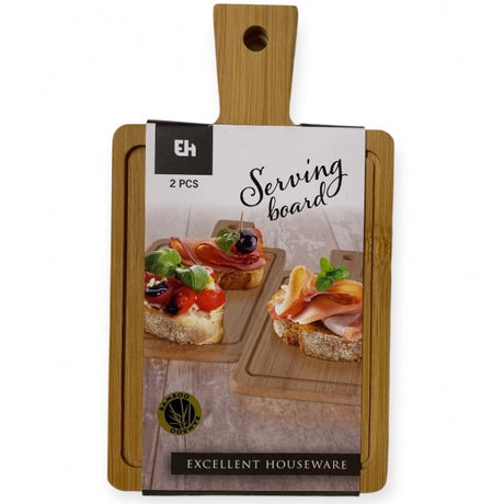 Serving pieces Bamboo 2pk | Excellent Houseware