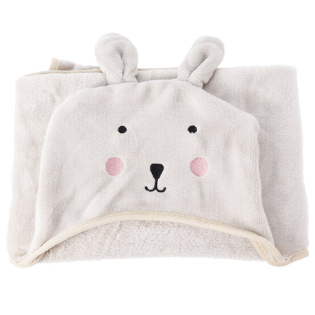 Fleece blanket with hood | 3 ass