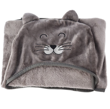 Fleece blanket with hood | 3 ass