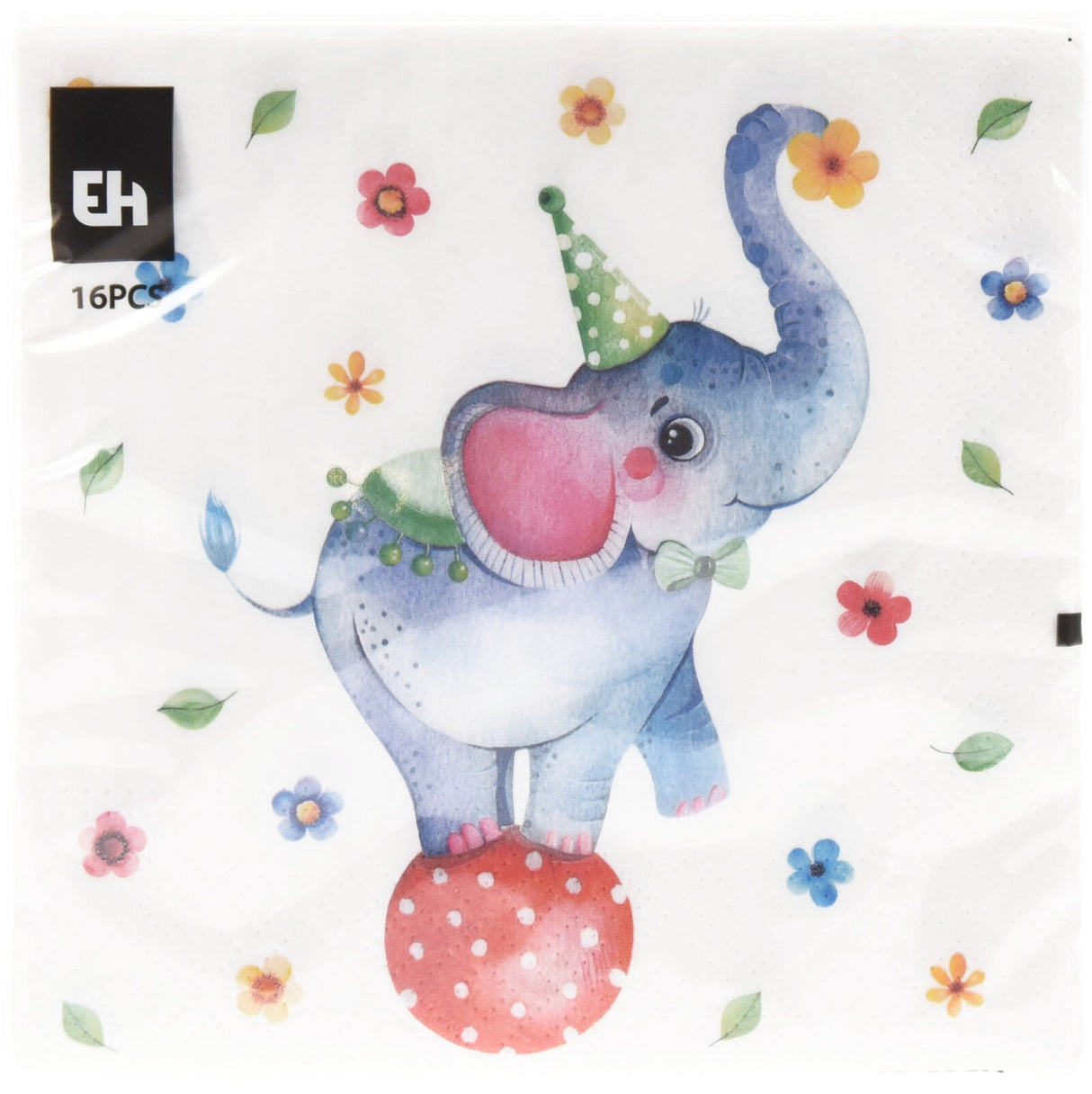 Napkins 16pk 33x33cm Elephant/Balloons