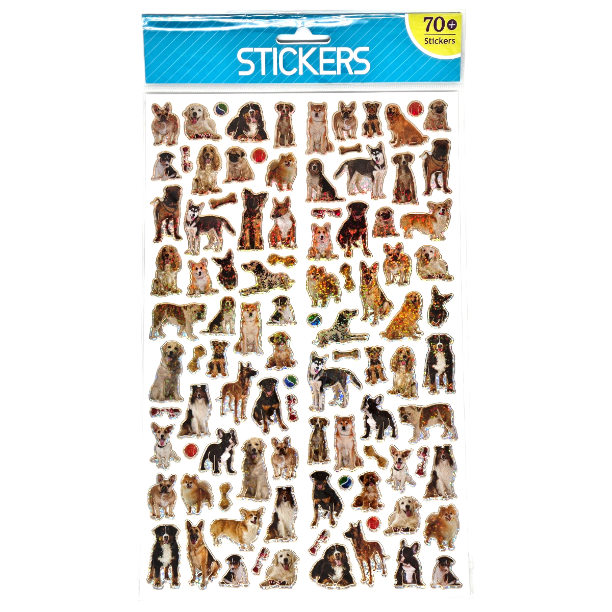 Stickers Dogs Shiny 70pcs