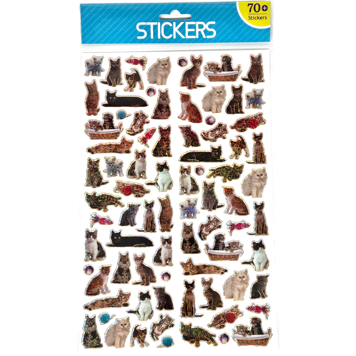 Stickers Cats Shiny 70pcs
