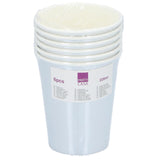 Party Cups Cardboard 6pk 23cm Gold/Silver Metallic