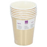 Party Cups Cardboard 6pk 23cm Gold/Silver Metallic