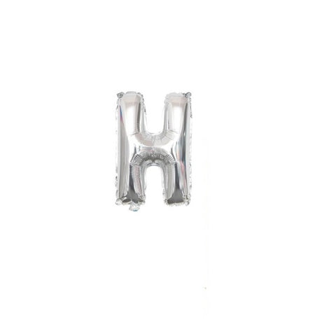 Tinka Foil Letter Balloon H - 41cm Gold &amp; Silver