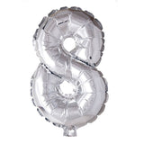 Tinka Foil Number Balloons Silver 41 cm