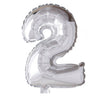 Tinka Foil Number Balloons Silver 41 cm
