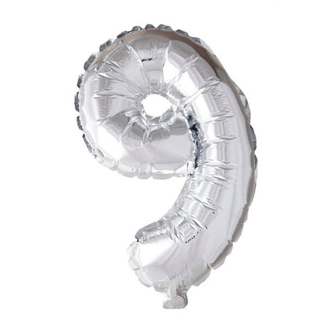 Tinka Foil Number Balloons Silver 41 cm