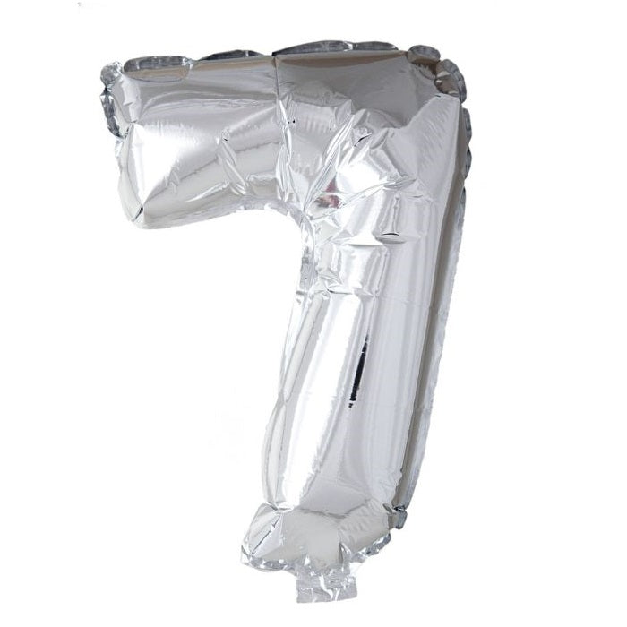 Tinka Foil Number Balloons Silver 41 cm