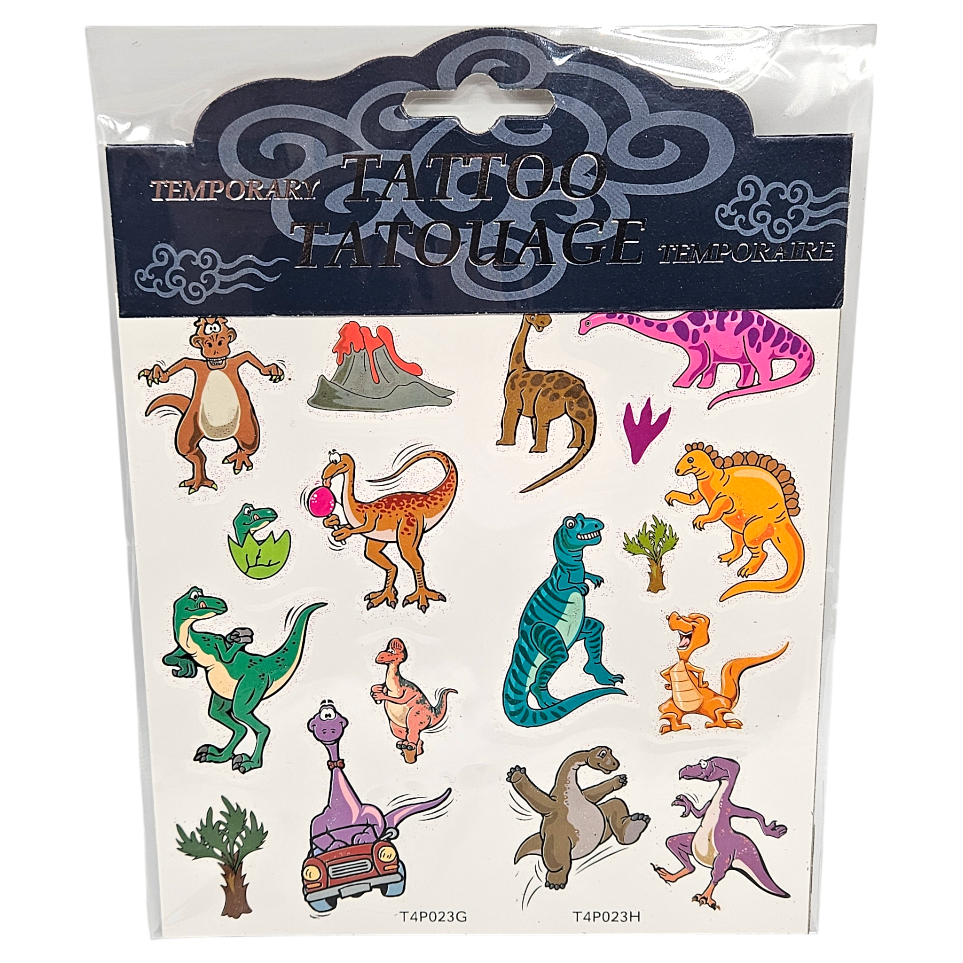 Temporary Tattoos Dinosaur Glitter | 3ass