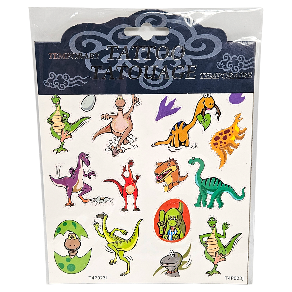 Temporary Tattoos Dinosaur Glitter | 3ass