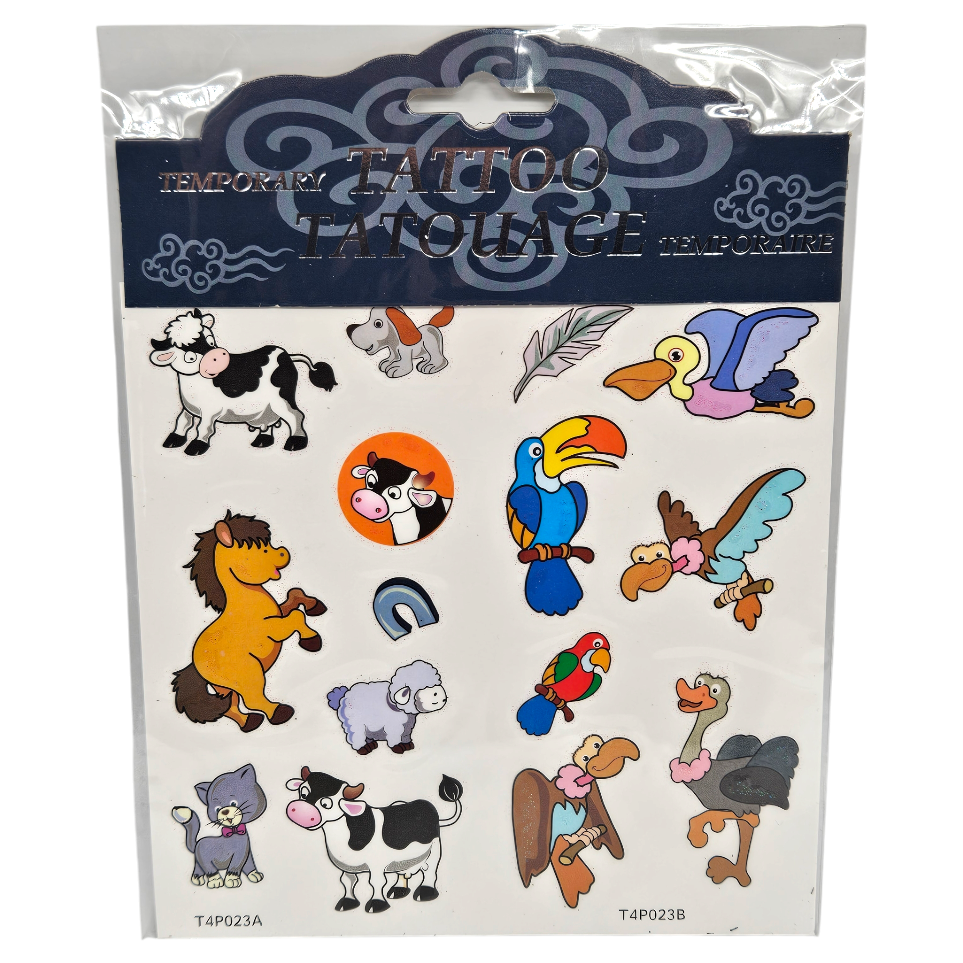 Temporary Tattoos Animals Glitter | 3ass