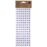 Hjerteformet Diamant Klistremerker 119stk | 3ass