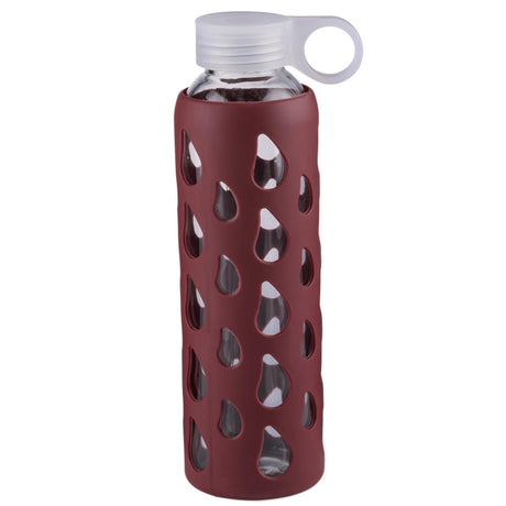 Alpina Drikkeflaske i Glass 500ml | Silikontrekk i 4 Farger