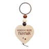 Keychain with wooden heart | World's best mom, dad and others.