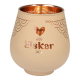 Telysholder - Personlig gave | Ulike tekster | Kobberfarget