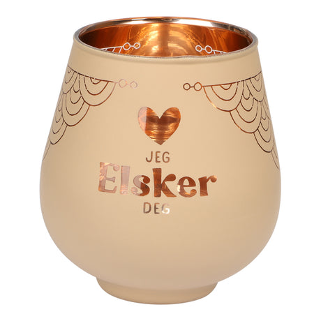 Telysholder - Personlig gave | Ulike tekster | Kobberfarget