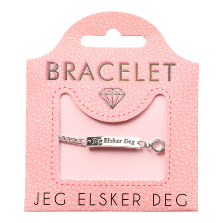 Personlig armbånd med tekst og glasskrystall | Gavetips