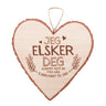 Personlig gave - Hjerteformet Treskilt for vegg og kommode
