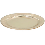 Papptallerkener 6pk 23cm Gull/Sølv Metallic