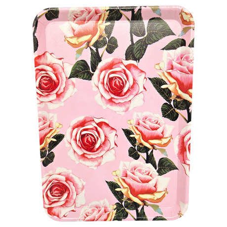 Plastic plate with flowers | 31 x 22 cm | 4 designs