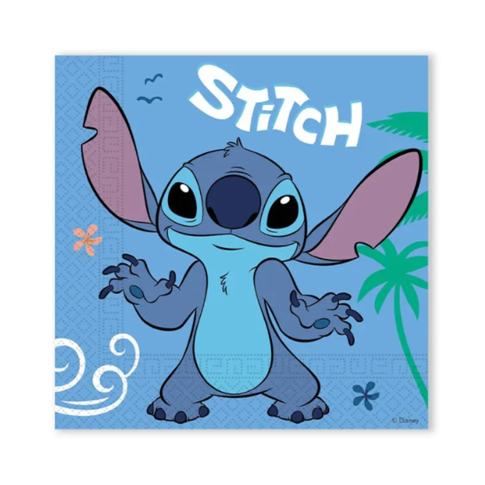 Stitch Table Setting | Napkins, cups, plates, balloons and candy bags