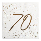Napkins Gold Foil | 18, 20, 30, 40, 50, 60 and 70 - anniversary | 33x33 cm | 16 - pack