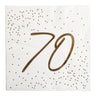 Napkins Gold Foil | 18, 20, 30, 40, 50, 60 and 70 - anniversary | 33x33 cm | 16 - pack