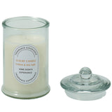 Duftlys i glasskrukke 14,5cm | 4 dufter med lokk | Perfekt julegave