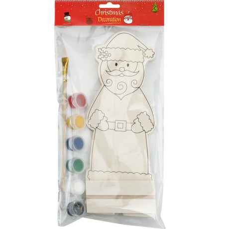Wooden Christmas Figure Painting Set | 3 Designs | Includes Paint and Brush
