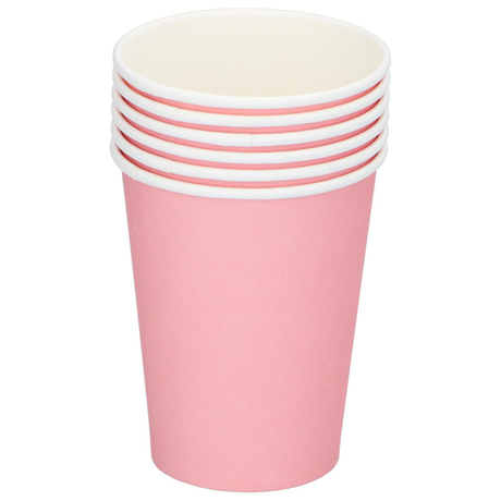 Disposable cups cardboard 266ml pastel 6pk | 4assorted | Party and birthday
