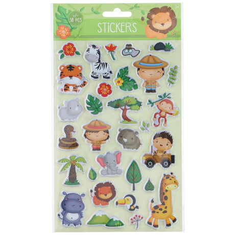 Thick Stickers with Glitter 25x14cm | 6 varieties