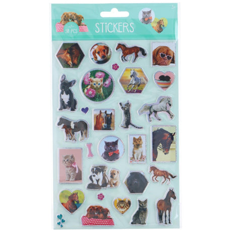 Thick Stickers with Glitter 25x14cm | 6 varieties