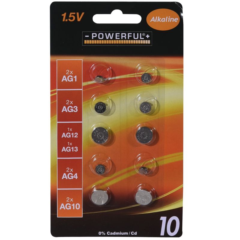 Batteries - Various Button Cell Alkaline 10pk