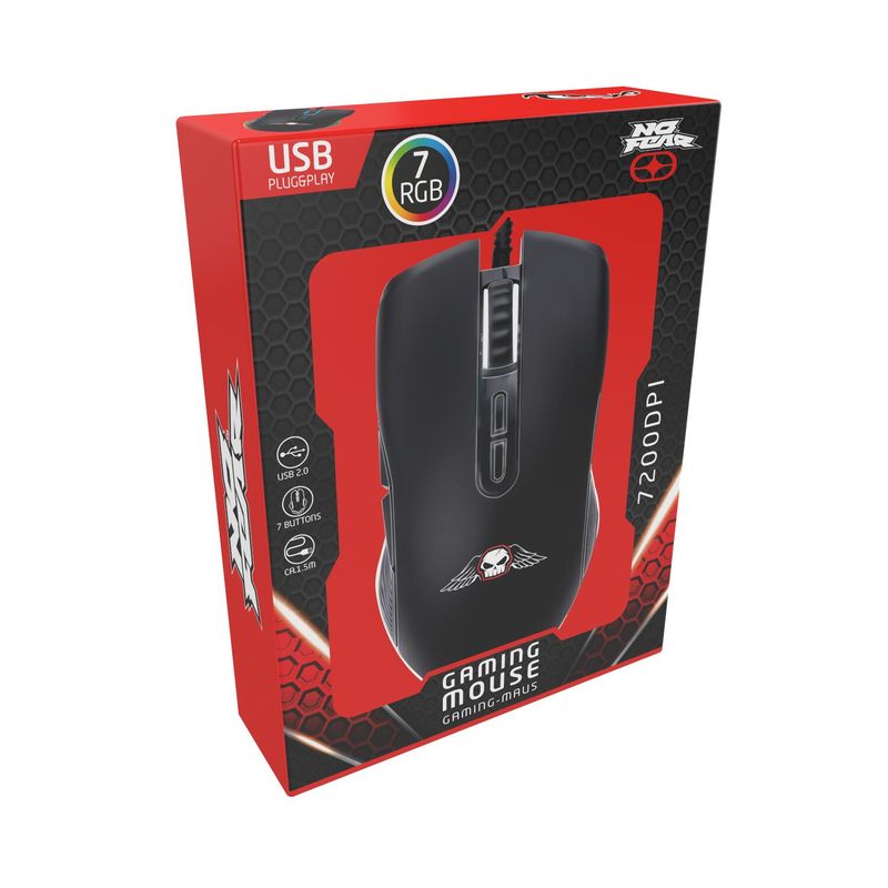 No Fear Gamingmus 7200dpi RGB Lys