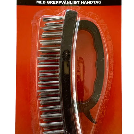 Wire Brush with Handle | 4 - Row | 16cm | Plastic Handle