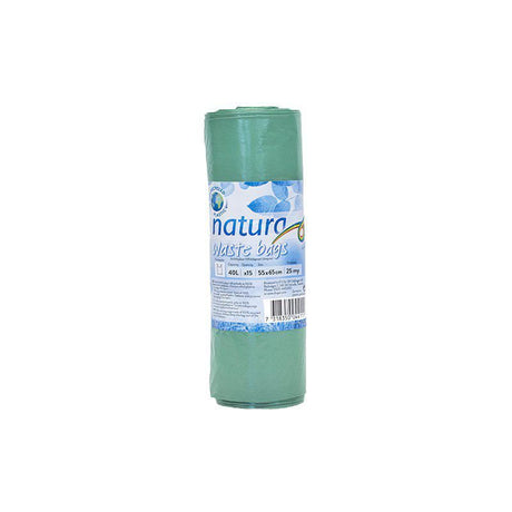 Spar Natura Waste bag 40L green 15pcs | Recycled plastic