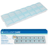 Pill box 2 rows for medications | Weekly box morning and evening