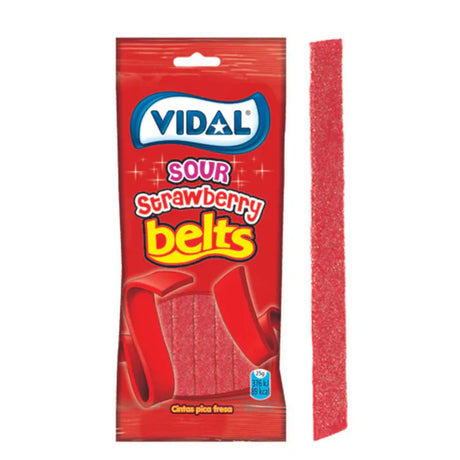 Vidal Sour Strawberry Belts 100g