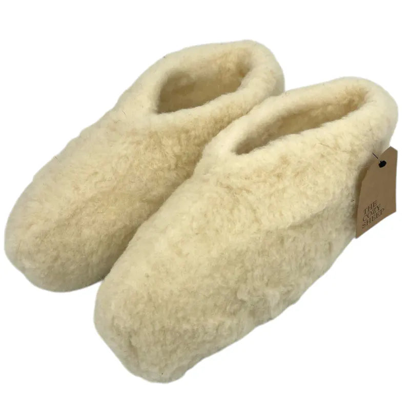 The Cozy Sheep ulltøfler lav ankel hvit