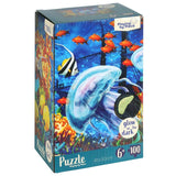Jigsaw Puzzle Sea Animals 100 Pieces | Luminous Effect | 2 Designs